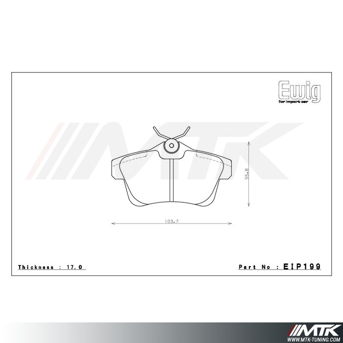 Plaquettes Endless ME20 EIP199 pour PEUGEOT 3008